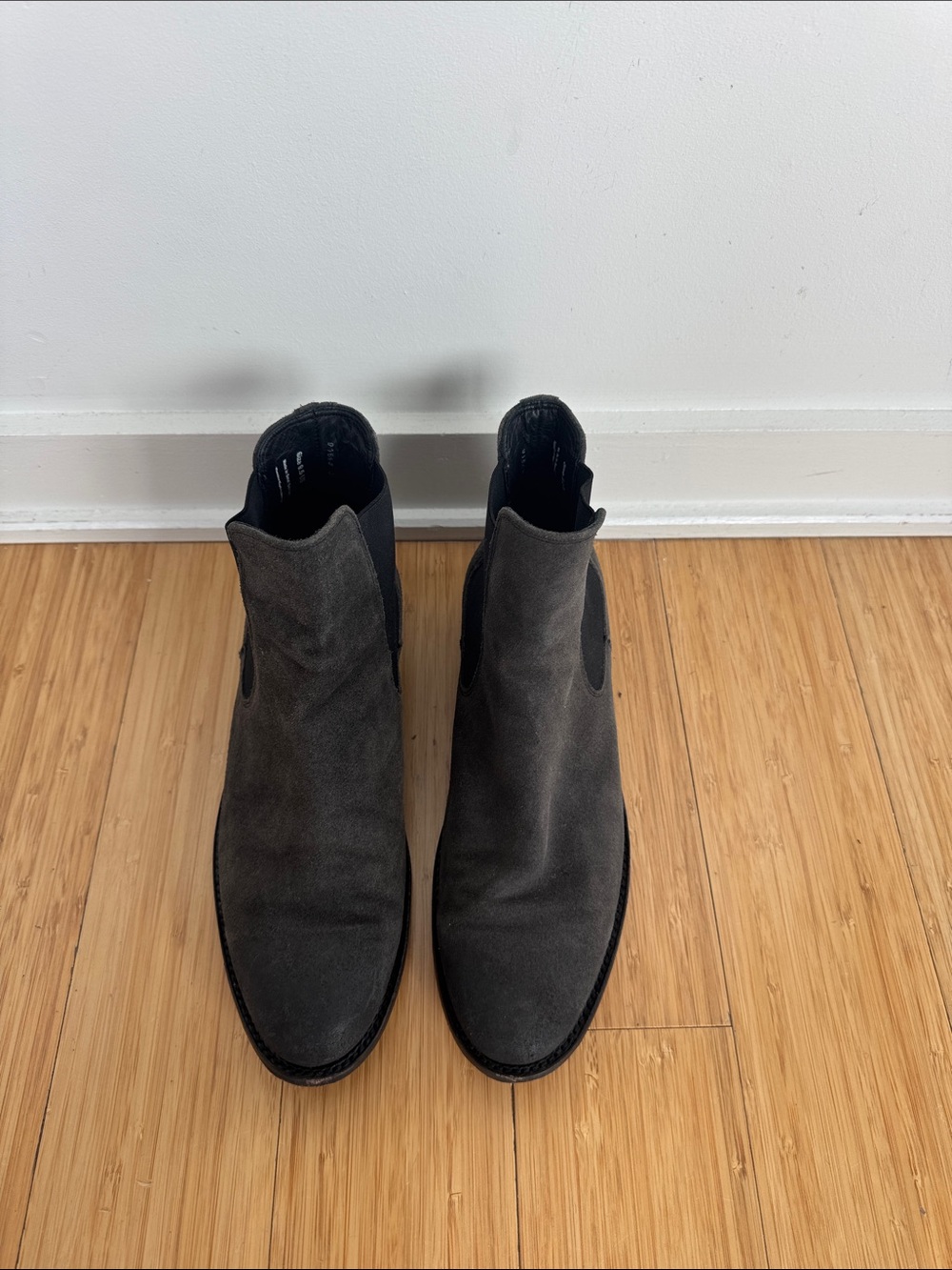 Thursday Boot Company Men's Suede Chelsea Boots in Charcoal